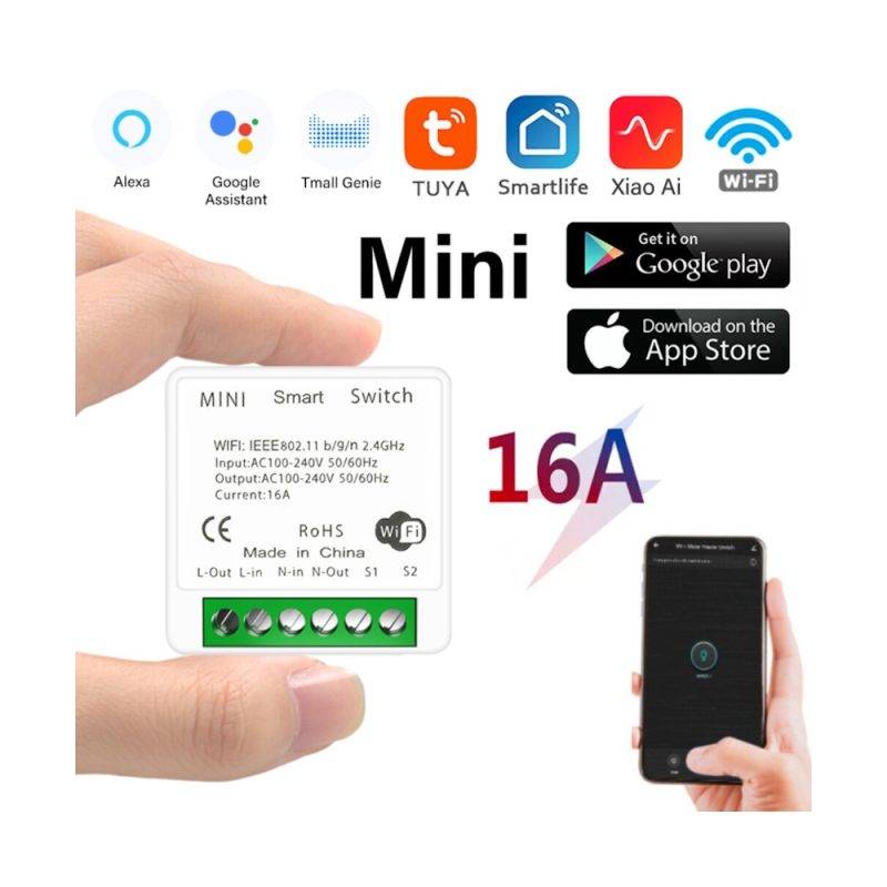 Беспроводное умное реле Aubess/Mini Smart Switch 16A