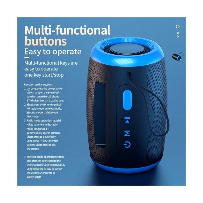 Портативный динамик ТЅ-1 - Bluetooth колонка с водонепроницаемым корпусом