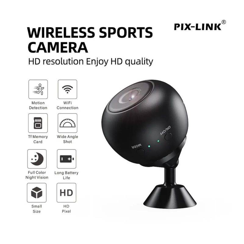 Мини-камера видеонаблюдения PIX-LINK A10 с Wi-Fi поддержкой, 1080p Full HD
