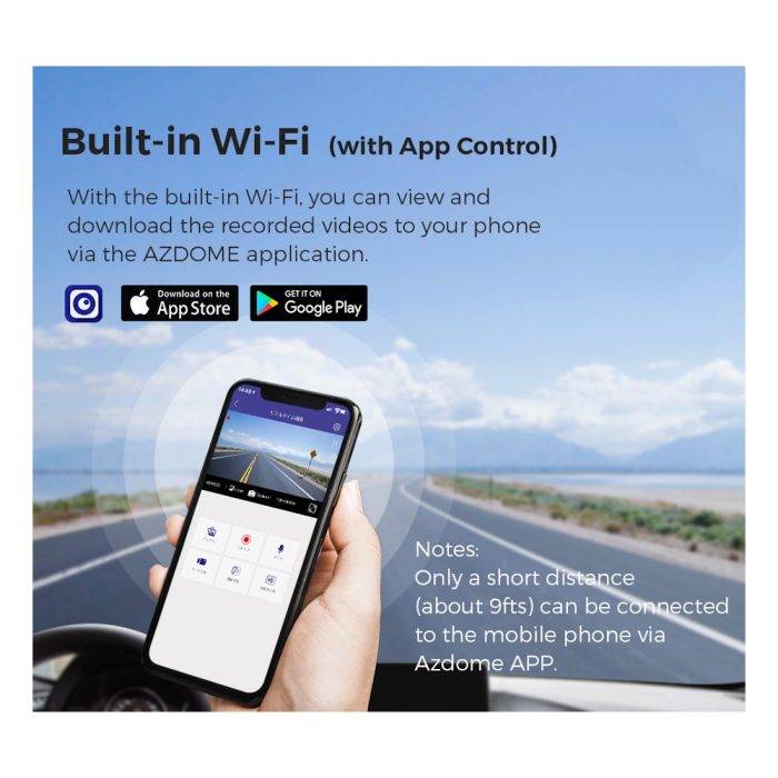 Видеорегистратор AZDOME M300 Wi-Fi GPS — изображение 3