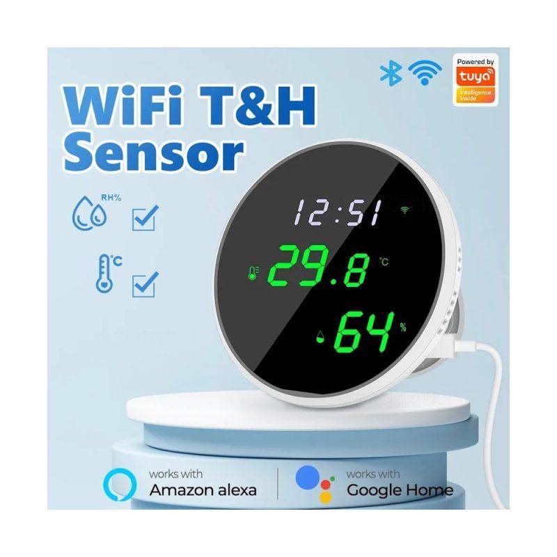 Wi-Fi Датчик температуры и влажности TH03 с LED-дисплеем(1)