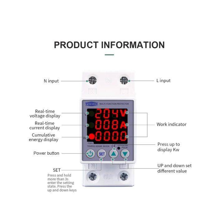 Реле напряжения TOMZN TOVPD1-60EC — изображение 4