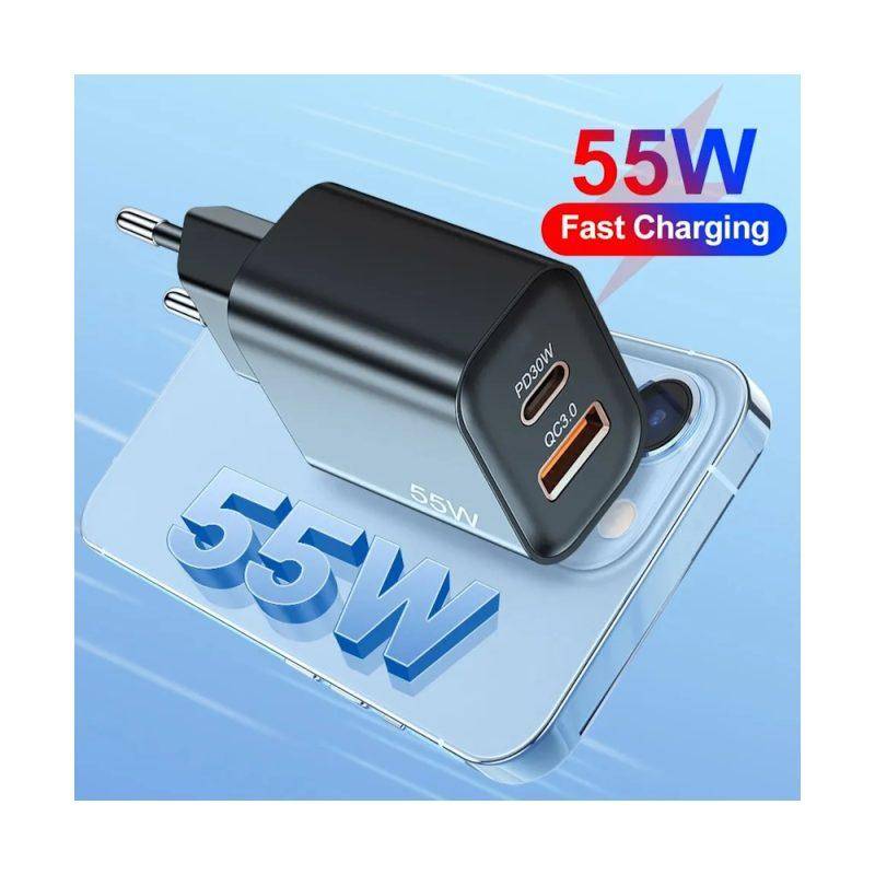 Wall Charger LYK-883 – Зарядное устройство USB Туре-С 55 Вт