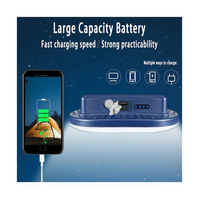 LED фонарь PowerBank MOS-LY01-1PCS с 15600 мАч аккумулятором и 80W