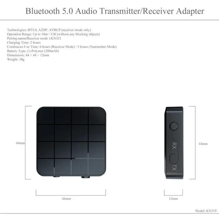 Bluetooth Ресивер/Трансмиттер KN321 — изображение 4