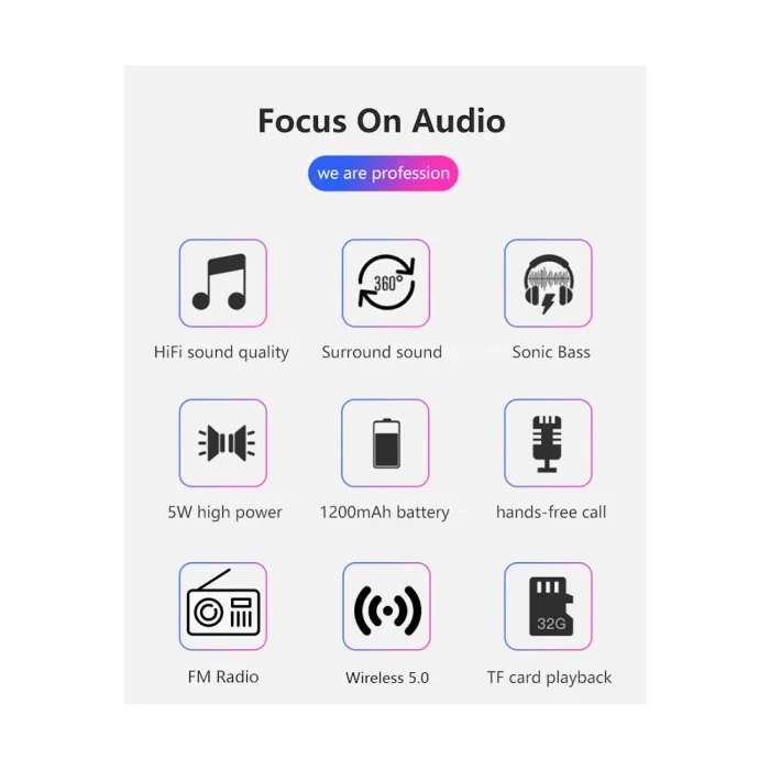 Bluetooth колонка H&F с FM радио — изображение 9