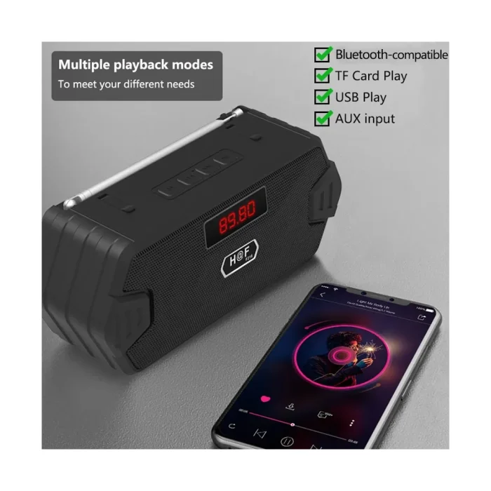 Bluetooth колонка H&F с FM радио — изображение 7