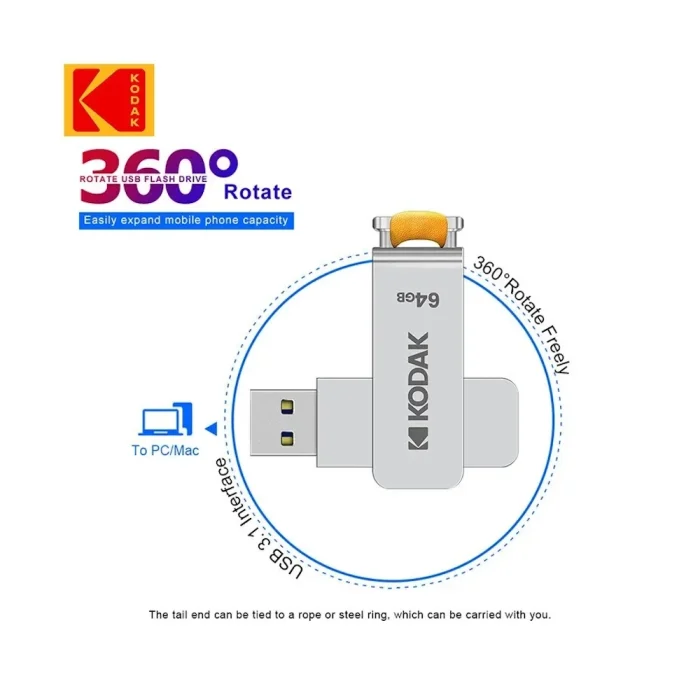 Флеш-накопитель Kodak 64GB USB 3.1 — изображение 6