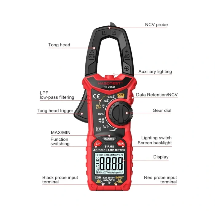 Токовые клещи Habotest HT206D — изображение 3