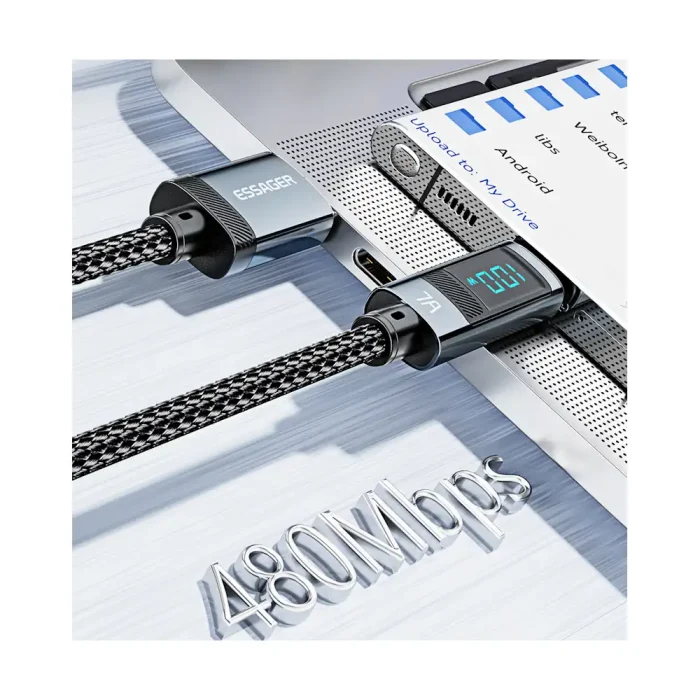 Кабель Essager USB Type-C с дисплеем — изображение 9