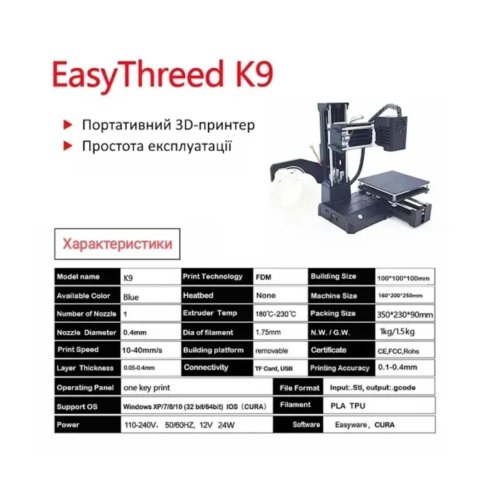 3D-принтер EasyThreed K9 — изображение 7
