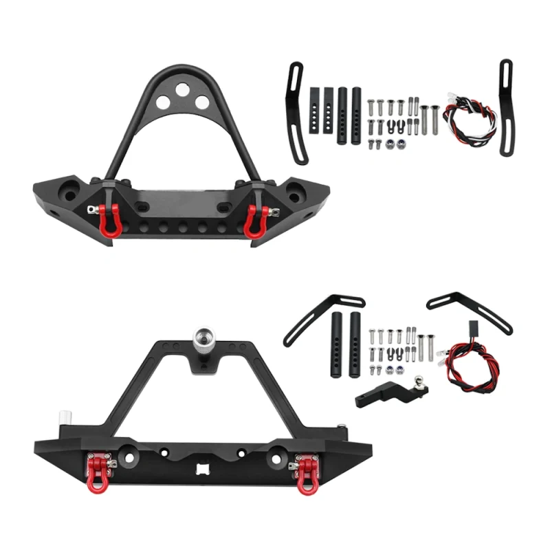 Передний и задний металлический бампер для 1/10 RC Crawler