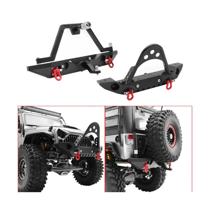Передний и задний металлический бампер для 1/10 RC Crawler — изображение 4