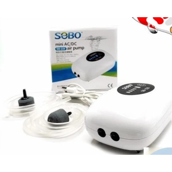 Аквариумный компрессор SOBO SB-228 с аккумулятором 4800 мА·ч — изображение 4