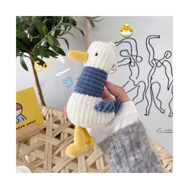 Милый плюшевый брелок в форме белой утки