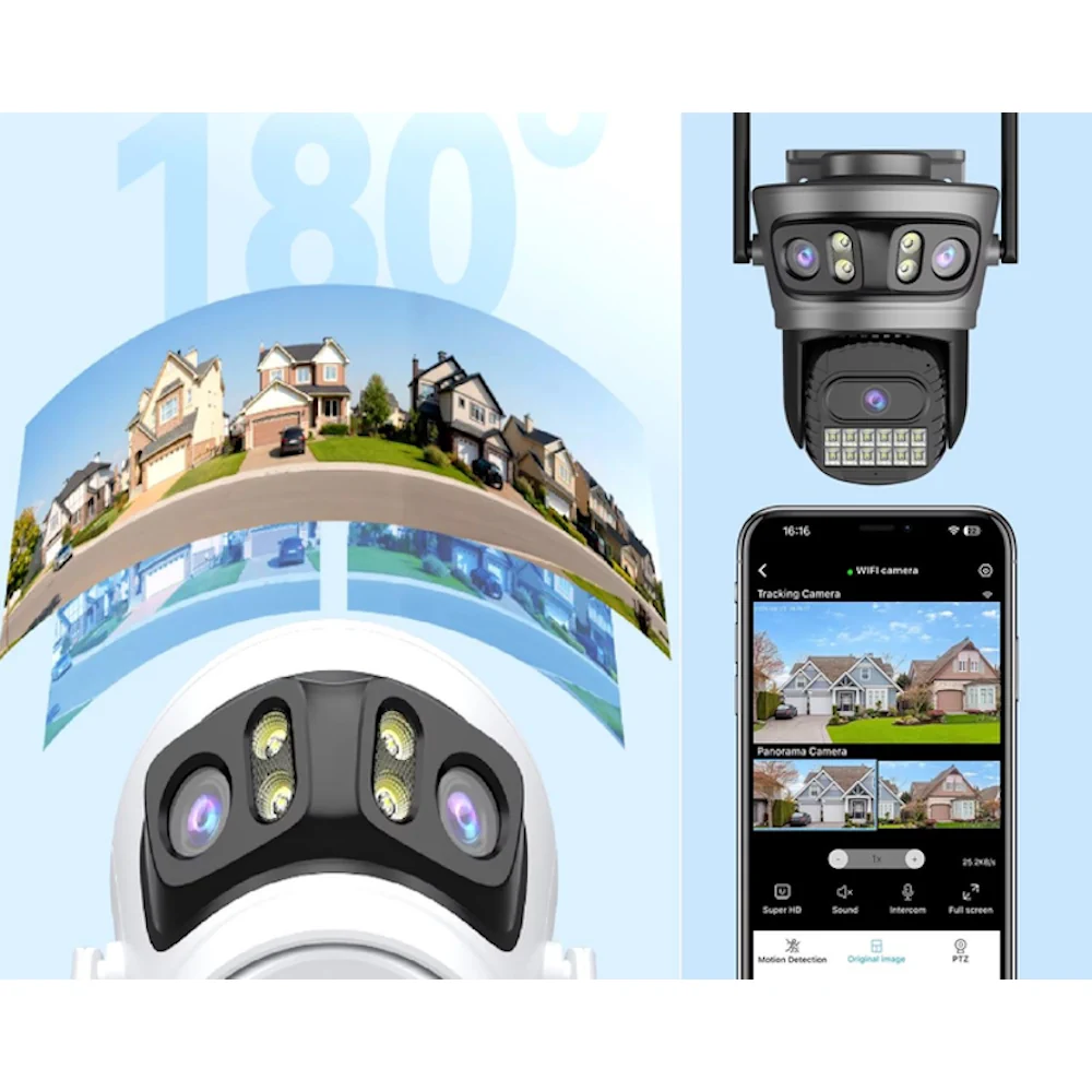Уличная Wi-Fi камера BESDER A22YQQ 15Mp 3 объектива — изображение 6