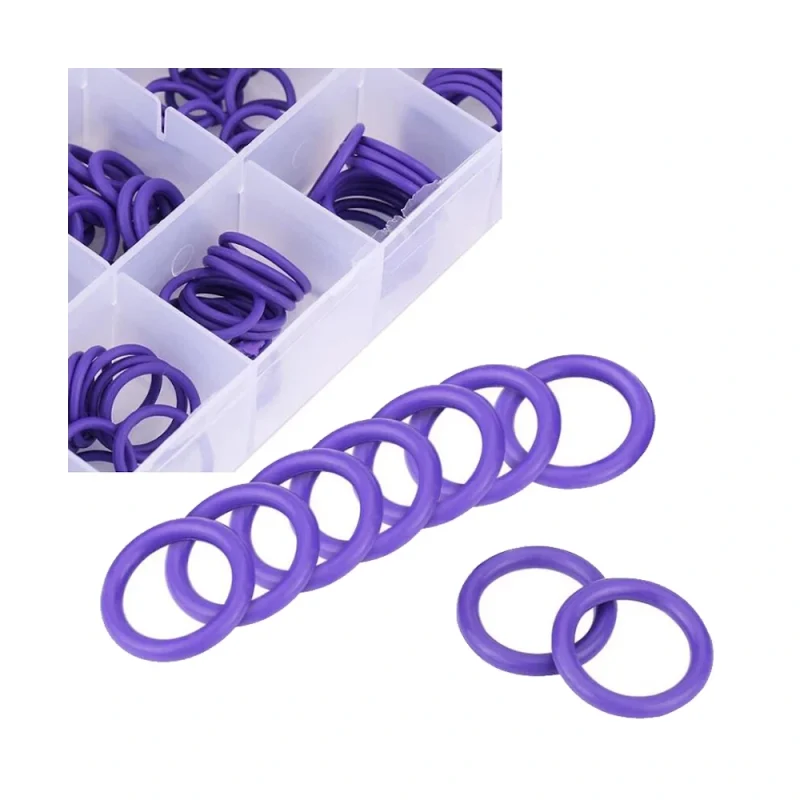 Набор уплотнительных колец 270 шт 18 размеров HNBR фиолетовые