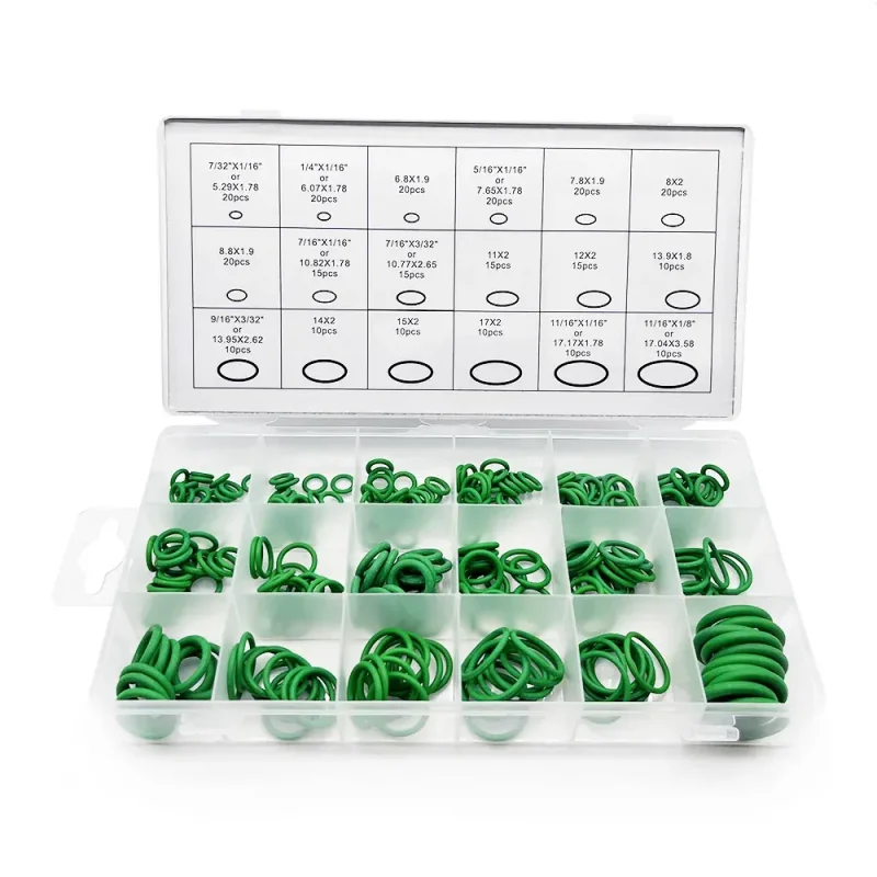 Набор зелёных уплотнительных колец для авто кондиционера 270 шт