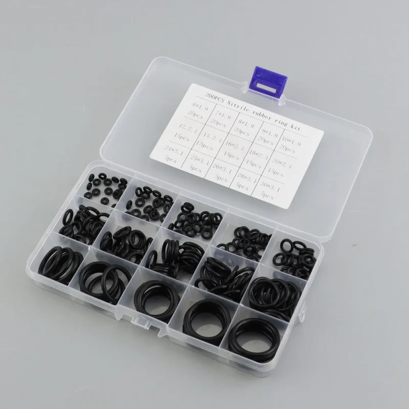 Резиновые кольца 6-30 мм 200 шт из нитрила (NBR)