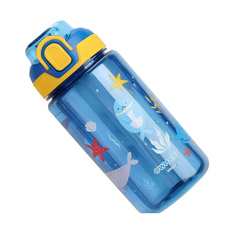 Детская бутылка для воды WHALE 600 мл (синяя)