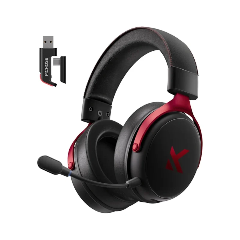 Игровые наушники с микрофоном MCHOSE V9 Pro Black-Red (7.1 Surround)