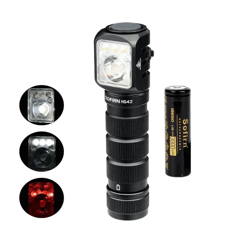 Sofirn HS42 Black 18650 3000mAh в комплекте