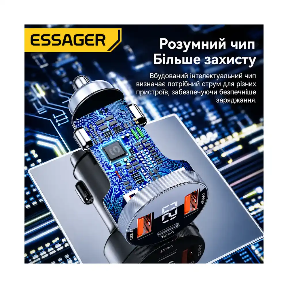 Автомобильное зарядное устройство ESSAGER ES-CC10 80W — изображение 4