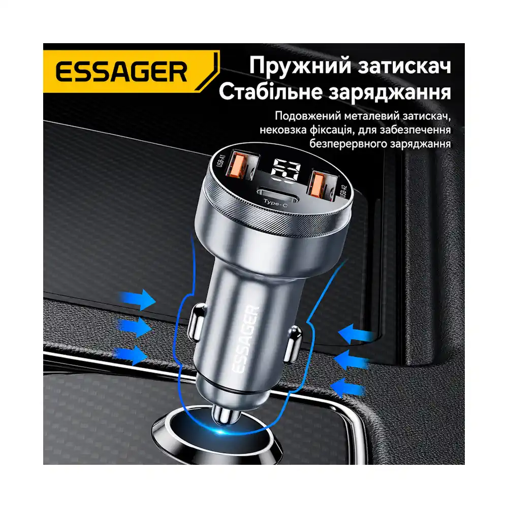 Автомобильное зарядное устройство ESSAGER ES-CC10 80W — изображение 5