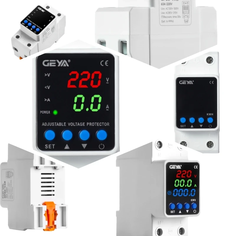 Реле защиты напряжения и тока GEYA GPS6-VA5 2P 63A/220 В — изображение 5